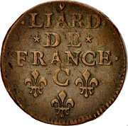 France Liard Louis XIV 1657 G KM# 192.7 LIARD DE FRANCE G coin reverse France Liard Louis XIV 1657 G KM# 192.7 LIARD DE FRANCE G coin reverse