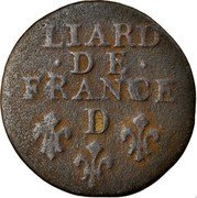 France Liard Louis XIV 1693 D KM# 284.4 LIARD DE FRANCE D coin reverse France Liard Louis XIV 1693 D KM# 284.4 LIARD DE FRANCE D coin reverse