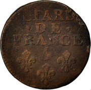 France Liard Louis XIV 1693 Numeral 9 KM# 284.20 LIARD DE FRANCE 9 coin reverse France Liard Louis XIV 1693 Numeral 9 KM# 284.20 LIARD DE FRANCE 9 coin reverse