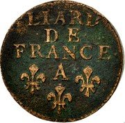 France Liard Louis XIV 1698 A KM# 284.1 LIARD DE FRANCE A coin reverse France Liard Louis XIV 1698 A KM# 284.1 LIARD DE FRANCE A coin reverse