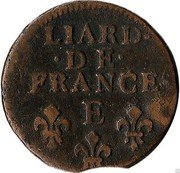France Liard Louis XIV 1698 E KM# 284.5 LIARD DE FRANCE E coin reverse France Liard Louis XIV 1698 E KM# 284.5 LIARD DE FRANCE E coin reverse