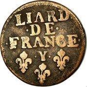 France Liard Louis XIV 1699 Y KM# 284.19 LIARD DE FRANCE Y coin reverse France Liard Louis XIV 1699 Y KM# 284.19 LIARD DE FRANCE Y coin reverse