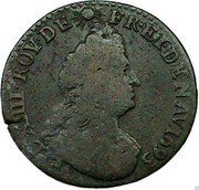 France Liard (Louis XIV) KM# 284.9 L XIIII ROY DE FR ET DE NAV 1693 coin obverse France Liard (Louis XIV) KM# 284.9 L XIIII ROY DE FR ET DE NAV 1693 coin obverse