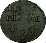France Liard (Louis XIV) KM# 284.9 LIARD DE FRANCE L coin reverse France Liard (Louis XIV) KM# 284.9 LIARD DE FRANCE L coin reverse