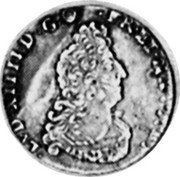 France 1/12 ECU (10 Sols) Louis XIV 1703 G KM# 321.7 LVD XIIII D G FR ET NAV REX coin obverse