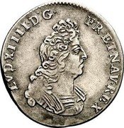France 1/12 ECU (10 Sols) Louis XIV 1704 X KM# 350.16 LVD XIIII D G FR ET NAV REX coin obverse France 1/12 ECU (10 Sols) Louis XIV 1704 X KM# 350.16 LVD XIIII D G FR ET NAV REX coin obverse