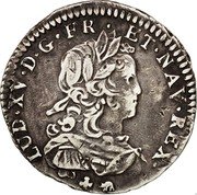 France 1/12 ECU (10 Sols) Louis XV 1721 Y KM# 463.17 LUD XV D G FR ET NAV REX coin obverse France 1/12 ECU (10 Sols) Louis XV 1721 Y KM# 463.17 LUD XV D G FR ET NAV REX coin obverse