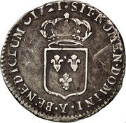 France 1/12 ECU (10 Sols) Louis XV 1721 Y KM# 463.17 SIT NOMEN DOMINI V BENEDICTUM 1721 coin reverse France 1/12 ECU (10 Sols) Louis XV 1721 Y KM# 463.17 SIT NOMEN DOMINI V BENEDICTUM 1721 coin reverse
