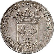 France 1/2 ECU (30 Sols) Anne Marie Louise de Orleans 1673 A KM# 45 DOMINVS ADIVTOR A ET REDE MEVS 1673 coin reverse France 1/2 ECU (30 Sols) Anne Marie Louise de Orleans 1673 A KM# 45 DOMINVS ADIVTOR A ET REDE MEVS 1673 coin reverse