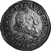 France 1/2 Franc Philip William 1617 KM# 20 PHIL. G. I. D. G. PRIN. AVR. COM. NAS. coin obverse France 1/2 Franc Philip William 1617 KM# 20 PHIL. G. I. D. G. PRIN. AVR. COM. NAS. coin obverse