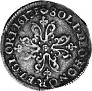 France 1/2 Franc Philip William 1617 KM# 20 SOLI DEO HONOR ET GLORI 1617 coin reverse France 1/2 Franc Philip William 1617 KM# 20 SOLI DEO HONOR ET GLORI 1617 coin reverse