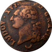 France 1/2 Sol Louis XVI 1782 AA KM# 586.2 LUDOV XVI D GRATIA coin obverse France 1/2 Sol Louis XVI 1782 AA KM# 586.2 LUDOV XVI D GRATIA coin obverse
