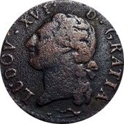 France 1/2 Sol Louis XVI 1782 Mintage included in KM#585 KM# 586.16 LUDOV XVI D GRATIA coin obverse France 1/2 Sol Louis XVI 1782 Mintage included in KM#585 KM# 586.16 LUDOV XVI D GRATIA coin obverse
