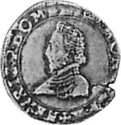 France 1/2 Teston 1601/08 KM# 18 Dombes / Duchy / Standard Coinage HENRIC P DOMBAR D MONTISP R coin obverse