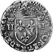 France 1/2 Teston 1601/08 KM# 18 Dombes / Duchy / Standard Coinage DNS ADIVTOR ET REDEM MEVS H H coin reverse