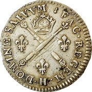 France 10 Sols-1/8 ECU Louis XIV 1706 H KM# 349.4 H DOMINE SALVVM FAC REGEM coin reverse France 10 Sols-1/8 ECU Louis XIV 1706 H KM# 349.4 H DOMINE SALVVM FAC REGEM coin reverse
