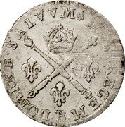 France 10 Sols-1/8 ECU Louis XIV 1707 B KM# 349.2 B DOMINE SALVVM FAC REGEM coin reverse France 10 Sols-1/8 ECU Louis XIV 1707 B KM# 349.2 B DOMINE SALVVM FAC REGEM coin reverse