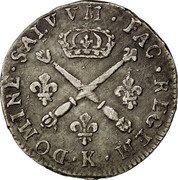 France 10 Sols-1/8 ECU Louis XIV 1707 K KM# 349.5 K DOMINE SALVVM FAC REGEM coin reverse France 10 Sols-1/8 ECU Louis XIV 1707 K KM# 349.5 K DOMINE SALVVM FAC REGEM coin reverse