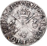 France 10 Sols-1/8 ECU Louis XIV 1707 T KM# 349.9 T DOMINE SALVVM FAC REGEM coin reverse France 10 Sols-1/8 ECU Louis XIV 1707 T KM# 349.9 T DOMINE SALVVM FAC REGEM coin reverse