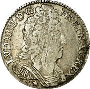 France 10 Sols-1/8 ECU Louis XIV 1711 BB KM# 402 LVD XIIII D G FR ET NAV REX coin obverse France 10 Sols-1/8 ECU Louis XIV 1711 BB KM# 402 LVD XIIII D G FR ET NAV REX coin obverse