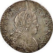 France 10 Sols-1/8 ECU Louis XV 1719 B KM# 441.3 LVD XV D G FR ET NAV REX coin obverse France 10 Sols-1/8 ECU Louis XV 1719 B KM# 441.3 LVD XV D G FR ET NAV REX coin obverse
