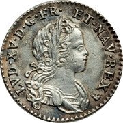 France 10 Sols-1/8 ECU Louis XV 1719 R KM# 441.12 LVD XV D G FR ET NAV REX coin obverse France 10 Sols-1/8 ECU Louis XV 1719 R KM# 441.12 LVD XV D G FR ET NAV REX coin obverse