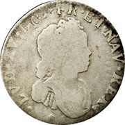 France 12 Sols (1/10 ECU) Louis XV 1716 M KM# 418.10 LVD XV D G FR ET NAV REX coin obverse France 12 Sols (1/10 ECU) Louis XV 1716 M KM# 418.10 LVD XV D G FR ET NAV REX coin obverse