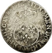 France 12 Sols (1/10 ECU) Louis XV 1716 M KM# 418.10 SIT NOMEN DOMINI & BENEDICTVM 1716 coin reverse France 12 Sols (1/10 ECU) Louis XV 1716 M KM# 418.10 SIT NOMEN DOMINI & BENEDICTVM 1716 coin reverse