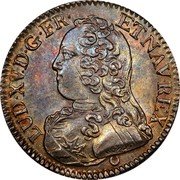 France 12 Sols (1/10 ECU) Louis XV 1726 E KM# 481.7 LUD XV D G FR ET NAV REX coin obverse France 12 Sols (1/10 ECU) Louis XV 1726 E KM# 481.7 LUD XV D G FR ET NAV REX coin obverse