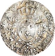 France 12 Sols (1/10 ECU) Louis XV 1759 M KM# 511.13 SIT NOMEN DOMINI M BENEDICTUM 1759 coin reverse France 12 Sols (1/10 ECU) Louis XV 1759 M KM# 511.13 SIT NOMEN DOMINI M BENEDICTUM 1759 coin reverse