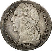 France 12 Sols (1/10 ECU) Louis XV 1762 R KM# 511.18 LUD XV D G FR ET NAV REX coin obverse