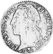 France 12 Sols (1/10 ECU) Louis XV 1767 Cow KM# 520 LUD XV D G FR ET NA RE BD coin obverse France 12 Sols (1/10 ECU) Louis XV 1767 Cow KM# 520 LUD XV D G FR ET NA RE BD coin obverse