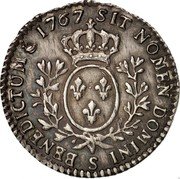 France 12 Sols (1/10 ECU) Louis XV 1767 S KM# 511.19 SIT NOMEN DOMINI S BENEDICTUM 1767 coin reverse France 12 Sols (1/10 ECU) Louis XV 1767 S KM# 511.19 SIT NOMEN DOMINI S BENEDICTUM 1767 coin reverse