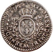 France 12 Sols (1/10 ECU) Louis XV 1769 AA KM# 511.2 SIT NOMEN DOMINI AA BENEDICTUM 1769 coin reverse France 12 Sols (1/10 ECU) Louis XV 1769 AA KM# 511.2 SIT NOMEN DOMINI AA BENEDICTUM 1769 coin reverse