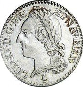 France 12 Sols (1/10 ECU) Louis XV 1771 A KM# 550.1 LUD XV D G FR ET NAV REX coin obverse