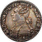 France 12 Sols (1/10 ECU) Louis XVI 1783 A KM# 568.1 LUD XVI D G FR ET NAV REX coin obverse