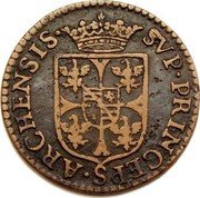 France 2 Liards 1609 KM# 12.1 Nevers & Rethel / Duchy / Standard Coinage SVP PRINCEPS ARCHENSIS coin reverse France 2 Liards 1609 KM# 12.1 Nevers & Rethel / Duchy / Standard Coinage SVP PRINCEPS ARCHENSIS coin reverse