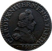 France 2 Liards Charles of Gonzaga 1613 KM# 12.3 CAR DVX NIVERNENS ET RETH 1613 coin obverse France 2 Liards Charles of Gonzaga 1613 KM# 12.3 CAR DVX NIVERNENS ET RETH 1613 coin obverse