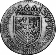 France 2 Liards Henry de la Tour d'Auvergne 1613 KM# 12.1 SVP PRINCEPS SEDANENSIS coin reverse
