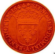 France 2 Louis D'or Louis XIV 1644 A KM# 150.1 SIT NOMEN DOMINI A BENEDICTVM 1644 coin reverse France 2 Louis D'or Louis XIV 1644 A KM# 150.1 SIT NOMEN DOMINI A BENEDICTVM 1644 coin reverse