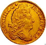 France 2 Louis D'or Louis XIV 1691 O KM# 280.11 LVD XIIII D G FR ET NAV REX coin obverse