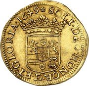 France 2 Pistole William IX 1649 KM# 102 SOLI DEO HONOR D ET GLORIA 1649 coin reverse France 2 Pistole William IX 1649 KM# 102 SOLI DEO HONOR D ET GLORIA 1649 coin reverse