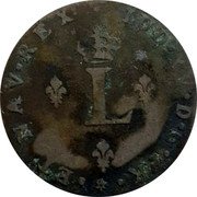 France 2 Sols Louis XV 1739 C KM# 500.5 LUD XV D G FR ET NAV REX L coin obverse France 2 Sols Louis XV 1739 C KM# 500.5 LUD XV D G FR ET NAV REX L coin obverse