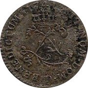 France 2 Sols Louis XV 1741 D KM# 500.6 SIT NOM DOM D BENEDICTUM 1741 coin reverse France 2 Sols Louis XV 1741 D KM# 500.6 SIT NOM DOM D BENEDICTUM 1741 coin reverse