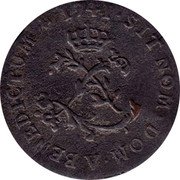 France 2 Sols Louis XV 1741 V KM# 500.21 SIT NOM DOM V BENEDICTUM 1741 coin reverse France 2 Sols Louis XV 1741 V KM# 500.21 SIT NOM DOM V BENEDICTUM 1741 coin reverse