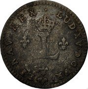 France 2 Sols Louis XV 1742 G KM# 500.8 LUD XV D G FR ET NAV REX L coin obverse France 2 Sols Louis XV 1742 G KM# 500.8 LUD XV D G FR ET NAV REX L coin obverse