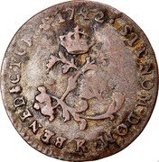 France 2 Sols Louis XV 1742 K KM# 500.11 SIT NOM DOM K BENEDICTUM 1742 coin reverse France 2 Sols Louis XV 1742 K KM# 500.11 SIT NOM DOM K BENEDICTUM 1742 coin reverse