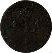 France 2 Sols Louis XV 1744 W KM# 500.22 LUD XV D G FR ET NAV REX L coin obverse France 2 Sols Louis XV 1744 W KM# 500.22 LUD XV D G FR ET NAV REX L coin obverse