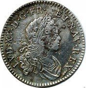 France 20 Sols (1/6 ECU) Louis XV 1719 X KM# 440.22 LVD XV D G FR ET NAV REX coin obverse France 20 Sols (1/6 ECU) Louis XV 1719 X KM# 440.22 LVD XV D G FR ET NAV REX coin obverse