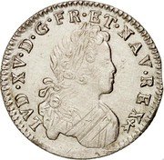 France 20 Sols (1/6 ECU) Louis XV 1720 AA KM# 440.2 LVD XV D G FR ET NAV REX coin obverse France 20 Sols (1/6 ECU) Louis XV 1720 AA KM# 440.2 LVD XV D G FR ET NAV REX coin obverse